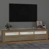 vidaXL TV skříňka s LED osvětlením dub sonoma 180x35x40 cm