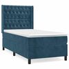 vidaXL Box spring postel s matrac&iacute; tmavě modr&aacute; 90x190 cm samet