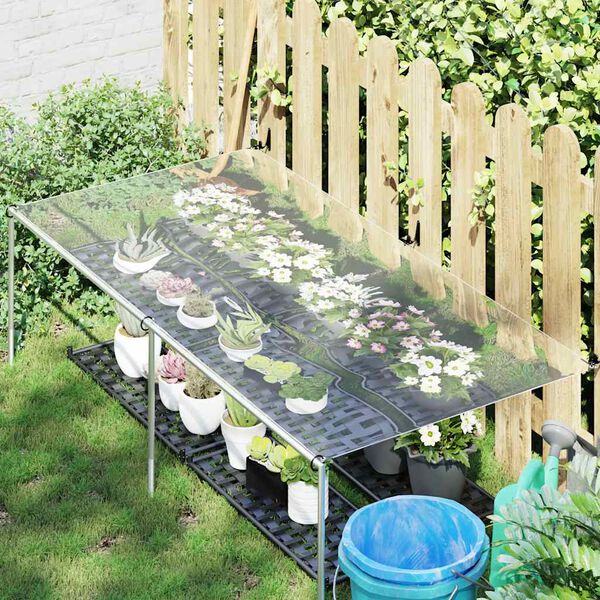 vidaXL Čirá plachta s oky 1x2 m PVC