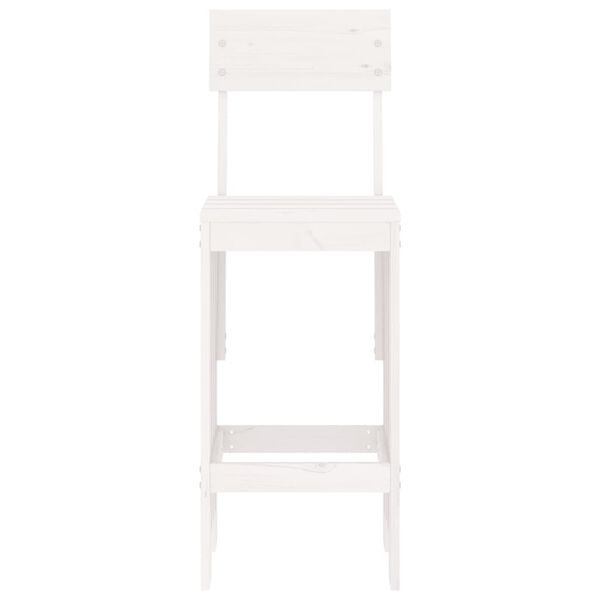 vidaXL Barové stoličky 2 ks bílé 40x48,5x115,5 cm masivní borové dřevo