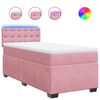 vidaXL Box spring postel s matrac&iacute; růžov&aacute; 90x190 cm samet