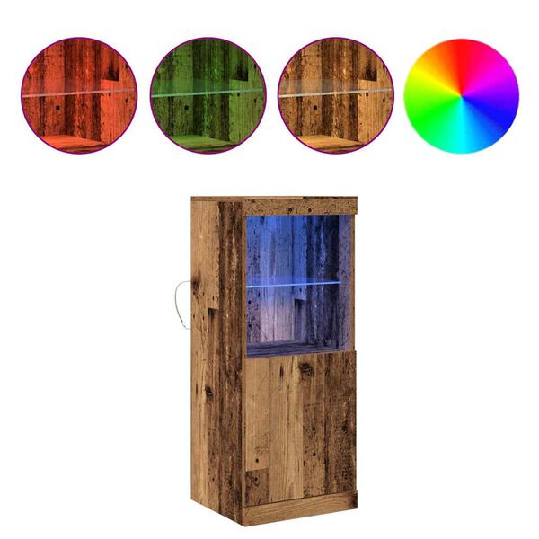 vidaXL LED komoda Star&eacute; dřevo 41 x 37 x 100 cm kompozitn&iacute; dřevo