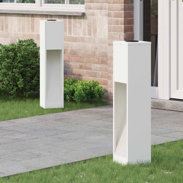 vidaXL Sol&aacute;rn&iacute; LED osvětlen&iacute; cesty 2 pcs B&iacute;l&aacute; Studeně v&aacute;lcovan&aacute; ocel