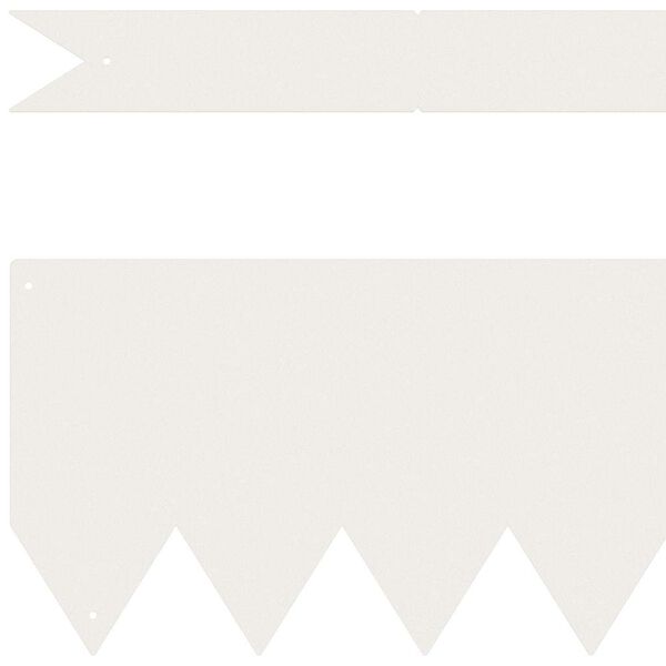 vidaXL Okraj trávníku 50 pcs Bílá 100 x 0,05 x 20 cm