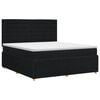 vidaXL Postel boxspring s matrac&iacute; s čelo Čern&aacute; 140 x 190 cm Textil