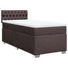 vidaXL Box spring postel s matrac&iacute; tmavě hněd&aacute; 80x200 cm textil