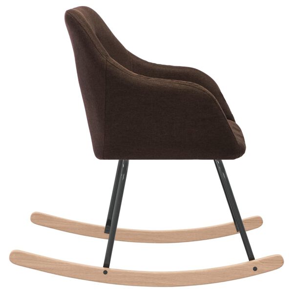 vidaXL Houpac&iacute; křeslo tmavě hněd&eacute; textil