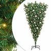 vidaXL Uvržen&yacute; uměl&yacute; předv&aacute;nočn&iacute; stromek s bal&oacute;nky Zelen&aacute; 180 cm PVC