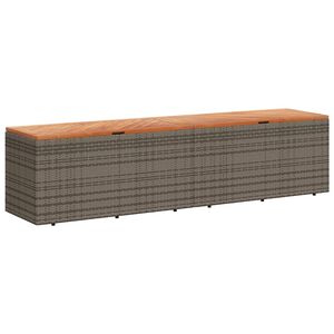 vidaXL Zahradn&iacute; &uacute;ložn&yacute; box &scaron;ed&yacute; 220x50x54 cm polyratan ak&aacute;ciov&eacute; dřevo