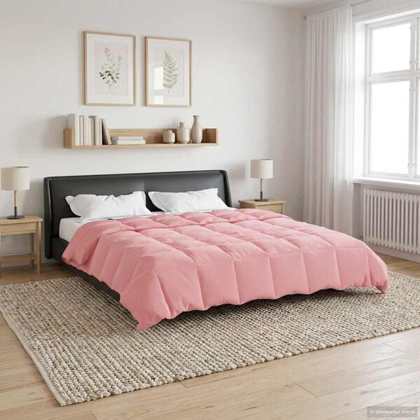 vidaXL Letn&iacute; přikr&yacute;vka &Scaron;něrov&aacute;n Růžov&aacute; 200 x 200 cm Mikrovl&aacute;kno