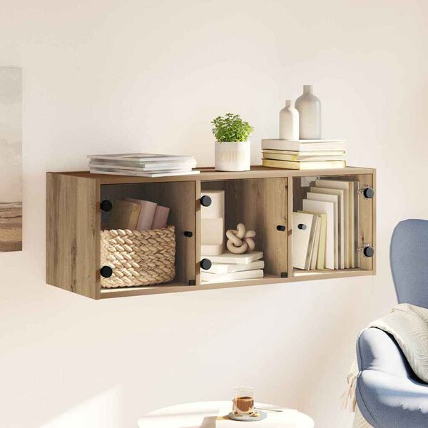 vidaXL Nástěnná skříňka Nástěnný Artisanový dub 102 x 37 x 35 cm