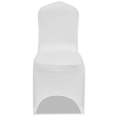vidaXL Potahy na židle napínací bílé 30 ks