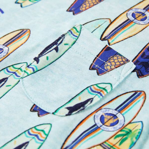 Dětsk&eacute; t&iacute;lko bledě modr&aacute; melanž 116