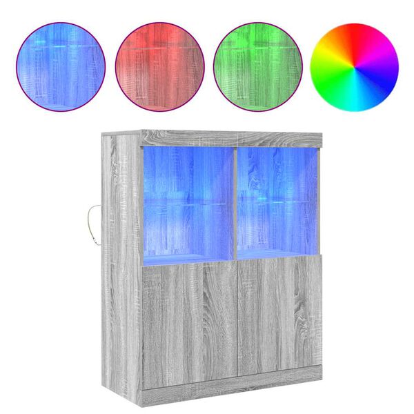 vidaXL Př&iacute;born&iacute;k &scaron;ed&yacute; sonoma 81x37x100 cm kompozitn&iacute; dřevo