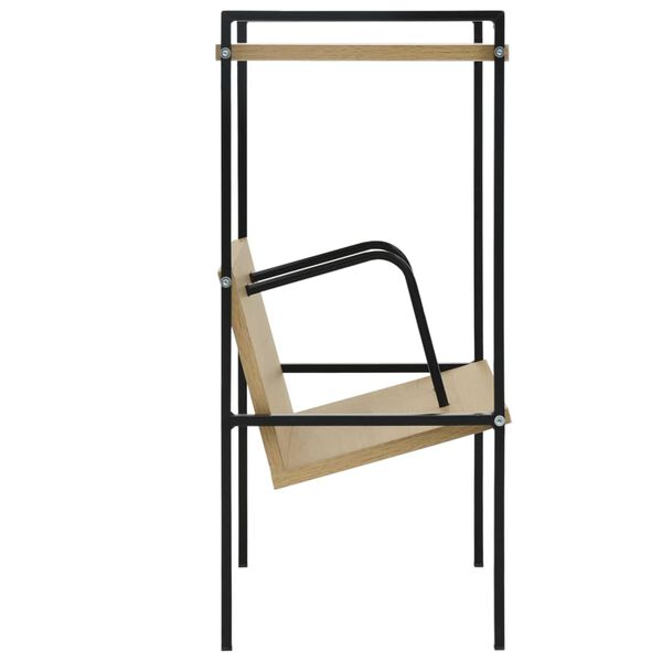 vidaXL Knihovna se 2 policemi černá a dub 52x28x59 cm kompozitní dřevo