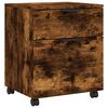 vidaXL Mobiln&iacute; kartot&eacute;ka na kolečk&aacute;ch kouřov&yacute; dub 45x38x54 cm kompozit