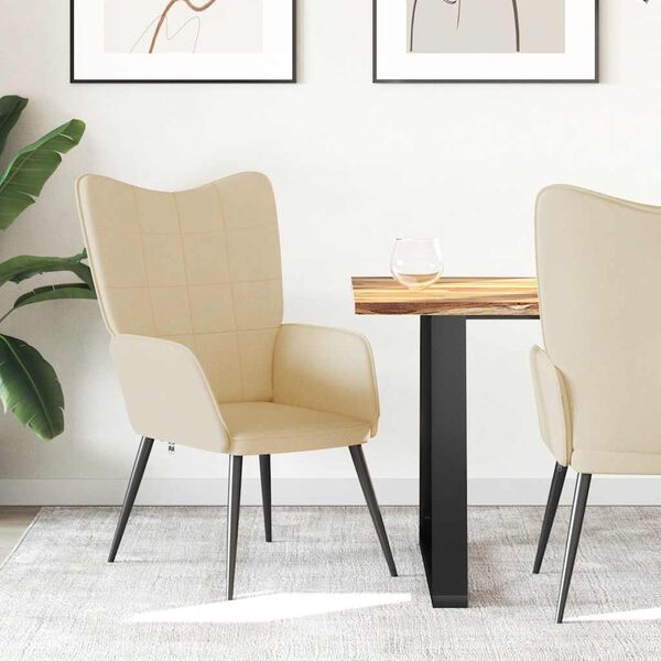 vidaXL Relaxačn&iacute; židle kr&eacute;mov&aacute; textil