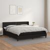 vidaXL Box spring postel s matrac&iacute; čern&aacute; 160x200 cm uměl&aacute; kůže