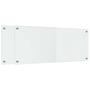 vidaXL Kuchyňská zástěna 2 pcs Transparentní 100 x 40 cm tvrzené sklo