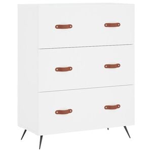 vidaXL Komoda b&iacute;l&aacute; 69,5 x 34 x 90 cm kompozitn&iacute; dřevo