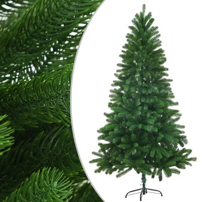 vidaXL Umělý vánoční stromek s LED a sadou koulí 150 cm zelený