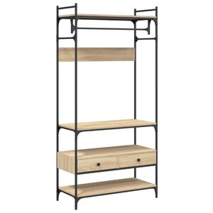 vidaXL Stojan na oblečen&iacute; se z&aacute;suvkami dub sonoma 89 x 39 x 184,5 cm