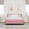 vidaXL Postel s boxspringem s matrac&iacute; s čelo Růžov&aacute; 190 x 140 cm samet