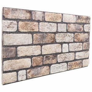 vidaXL N&aacute;stěnn&eacute; panely 10 ks 100 x 50 cm Světle hněd&aacute; EPS pěna