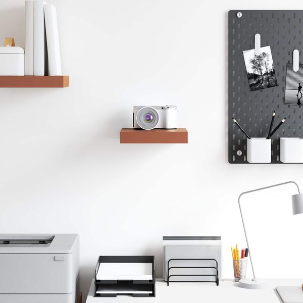 vidaXL N&aacute;stěnn&aacute; polička Červen&aacute; 23 x 23,5 x 4 cm kompozitn&iacute; dřevo