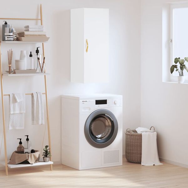 vidaXL N&aacute;stěnn&aacute; skř&iacute;ňka b&iacute;l&aacute; 34,5 x 34 x 90 cm