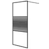 vidaXL Sprchov&aacute; z&aacute;stěna walk-in čern&aacute; 90 x 195 cm čir&eacute; ESG sklo