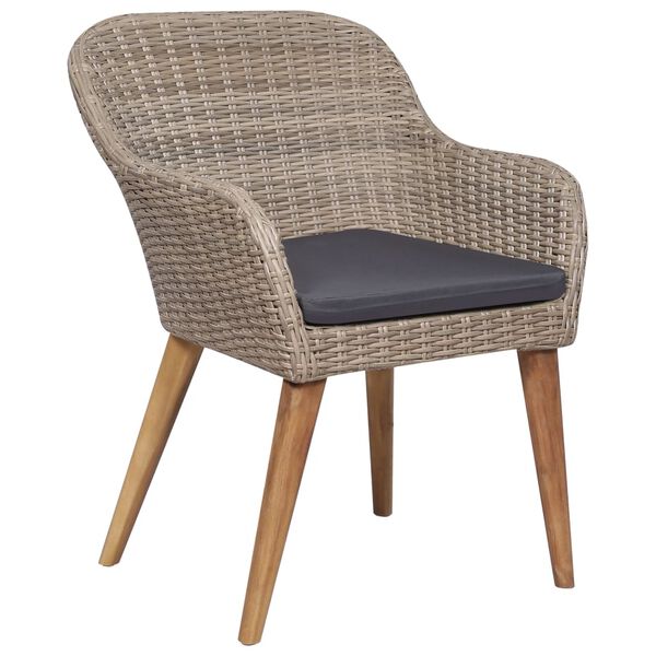 vidaXL 9dílný zahradní jídelní set hnědý