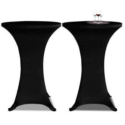 vidaXL Návleky na koktejlový stůl Ø 70 cm černé strečové 4 ks
