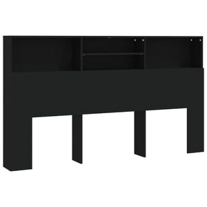vidaXL Čelo postele s &uacute;ložn&yacute;m prostorem čern&eacute; 180 x 19 x 103,5 cm