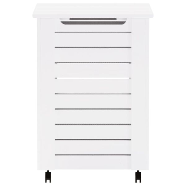 vidaXL Ko&scaron; na pr&aacute;dlo na kolečk&aacute;ch RANA b&iacute;l&yacute; 45x45x64 cm masiv borovice