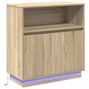 vidaXL LED komoda Sonoma dub 71 x 34,5 x 75 cm Kompozitn&iacute; dřevo