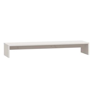 vidaXL Stojan na monitor b&iacute;l&yacute; 100 x 27 x 15 cm masivn&iacute; borov&eacute; dřevo