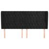 vidaXL Čelo postele typu u&scaron;&aacute;k čern&eacute; 203x23x118/128 cm samet