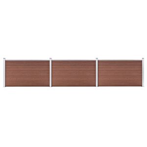 vidaXL Zahradn&iacute; plot WPC 526 x 106 cm hněd&yacute;