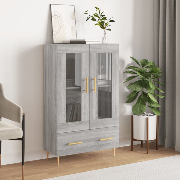 vidaXL Skř&iacute;ň highboard &scaron;ed&aacute; sonoma 69,5 x 31 x 115 cm kompozitn&iacute; dřevo