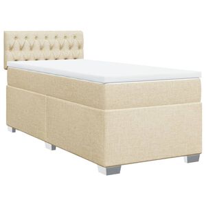 vidaXL Box spring postel s matrac&iacute; kr&eacute;mov&aacute; 80 x 200 cm textil