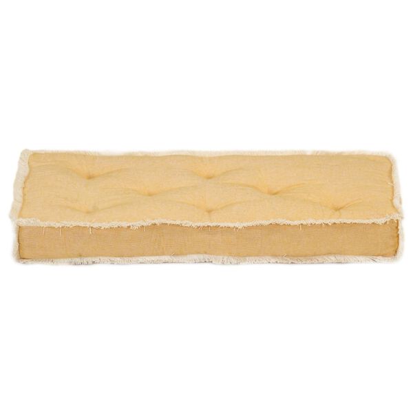 vidaXL Podu&scaron;ka na pohovku z palet žlut&aacute; 73 x 40 x 7 cm