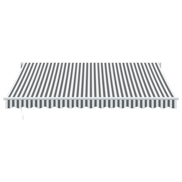 vidaXL Zatahovac&iacute; mark&yacute;za antracitov&aacute; a b&iacute;l&aacute; 4 x 3 m textil a hlin&iacute;k