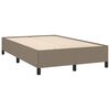 vidaXL Box spring postel s matrac&iacute; a LED taupe 120x190 cm textil