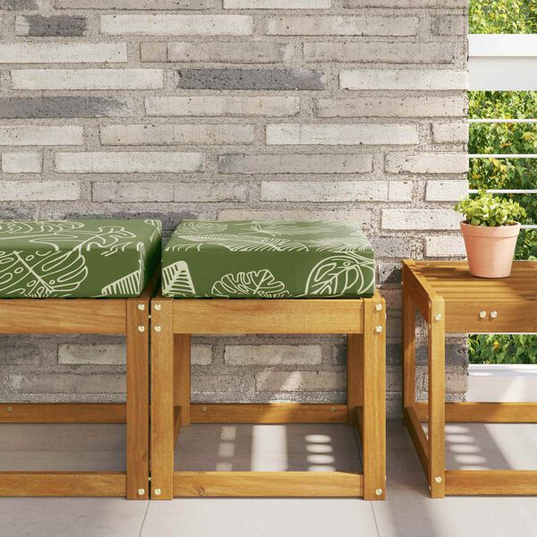 vidaXL Venkovn&iacute; sedac&iacute; pol&scaron;t&aacute;ř Zelen&eacute; listy 40 x 40 x 8 cm