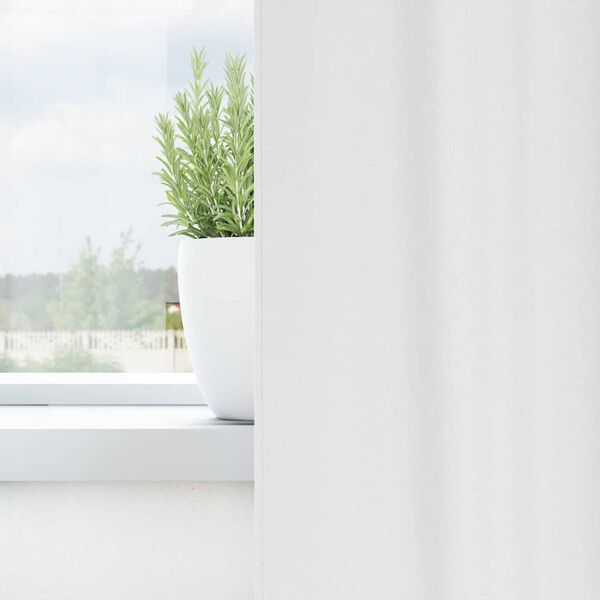 vidaXL Z&aacute;věsy na zatemněn&iacute; s kroužky 2 pcs Jasně b&iacute;l&aacute; 140 x 140 cm