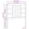 vidaXL Čelo postele &scaron;ed&eacute; 96 x 4 x 100 cm masivn&iacute; borovice