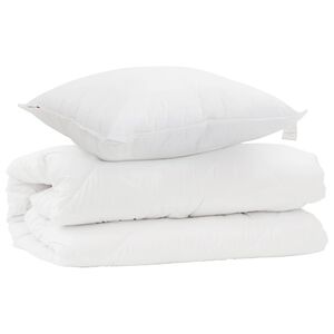 vidaXL Sada přikr&yacute;vek s pol&scaron;t&aacute;řem 2 pcs B&iacute;l&aacute; Mikrovl&aacute;kno