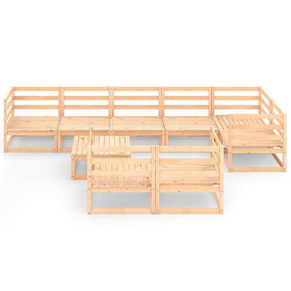 vidaXL 9d&iacute;ln&aacute; zahradn&iacute; sedac&iacute; souprava masivn&iacute; borov&eacute; dřevo