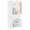 vidaXL Skř&iacute;ň highboard b&iacute;l&aacute; 69,5 x 34 x 180 cm kompozitn&iacute; dřevo